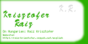 krisztofer raiz business card